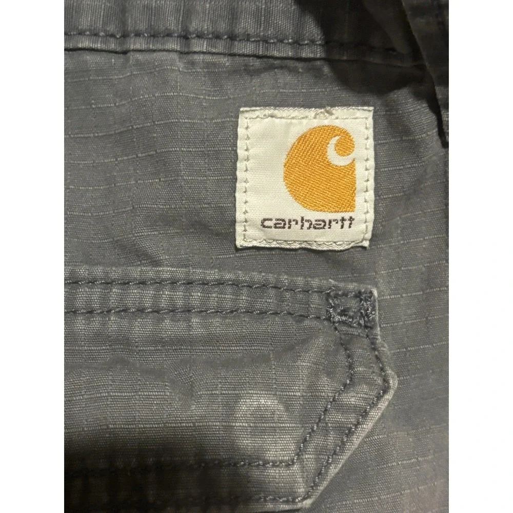Carhartt Men's‎ Shorts Size 30 Relaxed Fit Ripstop Pockets Gray Workwear Outdoor